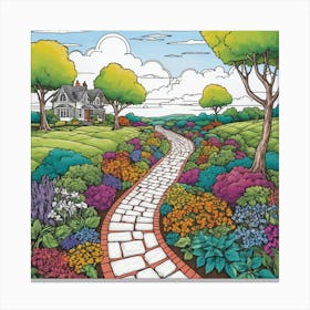 Garden Path Canvas Print