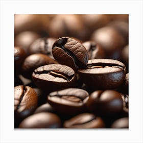 Close Up Of Coffee Beans 1 Canvas Print