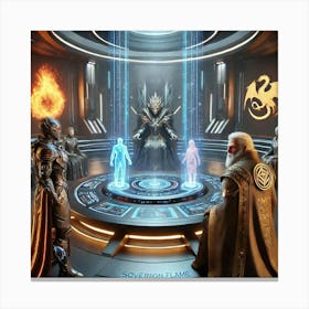 High Council Scifi 1024x1024 Canvas Print