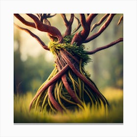 A Very Realistic Artistic Flambollan Red With (2) Canvas Print