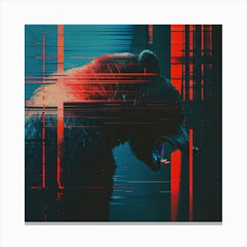 Bear In The Dark 1 Canvas Print