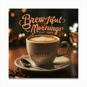 Brewtiful Mornings 2 Canvas Print