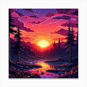 Sunset Forest 406393977 1   Canvas Print