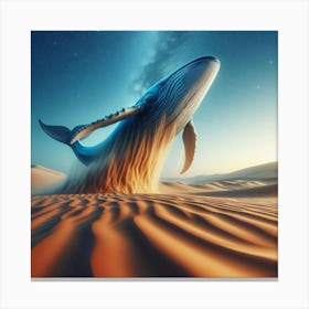 Whale In The Desert Canvas Print