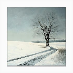 Minimal Winter Scene 8 Canvas Print