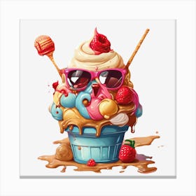 Ice Cream Sundae Canvas Print