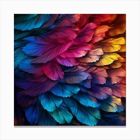 Colorful Feathers Canvas Print