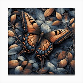 Rusty Amber Butterfly Canvas Print