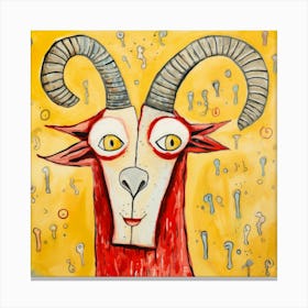 Abstract Mountain Goat 3 Canvas Print