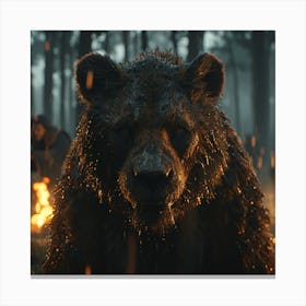 Bear In The Forest 4 Canvas Print