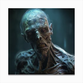 Zombie In The Dark Canvas Print