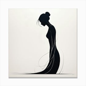 Silhouette Of A Woman 1 Canvas Print