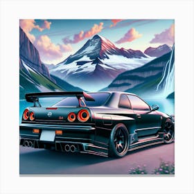 Nissan Skyline R34 sports car Canvas Print