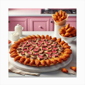 Pizza And Wings Canvas Print