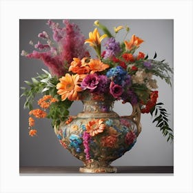 Vase Of Flowers Canvas Print