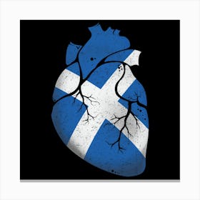 Scotland Heart Flag Canvas Print