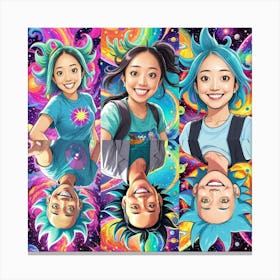 Smiles Blending Art into Happiness Canvas Print