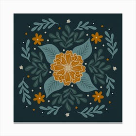 Circular Flowers Canvas Print