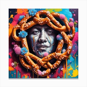 Pretzel Head Canvas Print