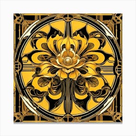 Yellow Lotus Flower Canvas Print