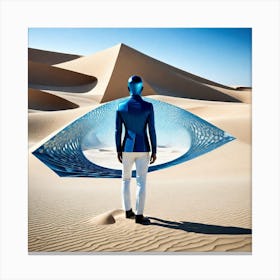 Man Standing In The Desert 41 Canvas Print