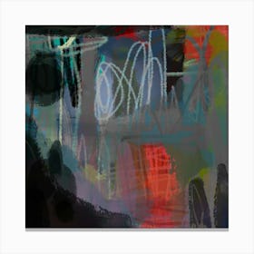 Abstract Expressionist bold statement artwork, Nights Of Yore Canvas Print