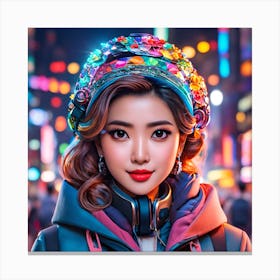 Glimpse of Tomorrow: AI Artistry Unveiled 1 Canvas Print
