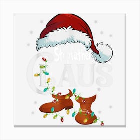 Santa Hat Christmas Costume Family Matching Stepfather Claus Canvas Print