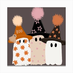 Ghosts In Hats Canvas Print