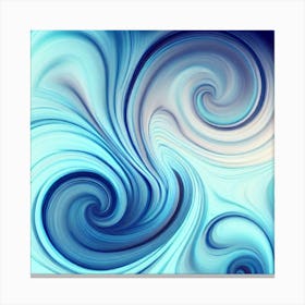 Abstract Blue Swirls Canvas Print