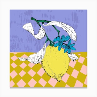 Super Fruits – Lemon 2 Fertility Square Canvas Print