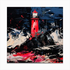 Red Lighthouse Canvas Print