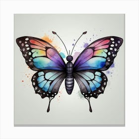 Watercolor Butterfly Canvas Print