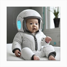 Baby In Spacesuit 3 Canvas Print