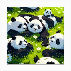 Panda Bears Canvas Print