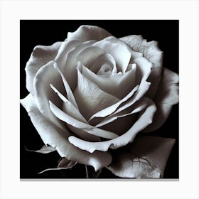 White Rose, Black And White, Lighting Canvas Print