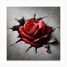 Rose that grew from the concrete Canvas Print