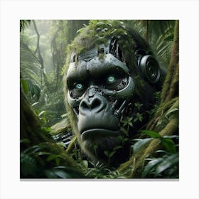 Gorilla In The Jungle 1 Canvas Print