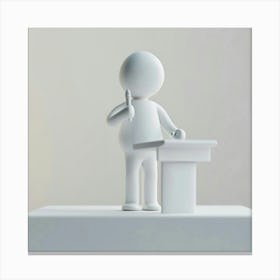 Man Giving A Speech 3 Canvas Print