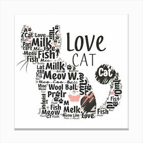 Love Cat Canvas Print