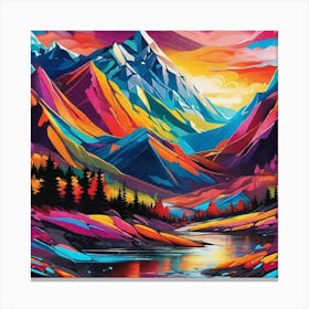 Mountain Landscape Painting 6 Canvas Print