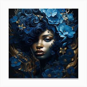 Blue Flowers 6 Canvas Print