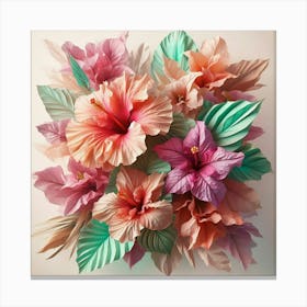 Vibrant tropical arrangement Canvas Print