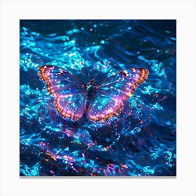 Butterfly In Water 1 Canvas Print