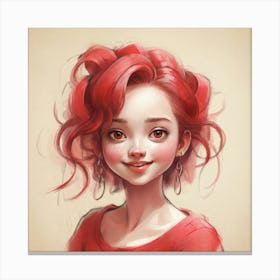 Red Haired Girl 1 Canvas Print