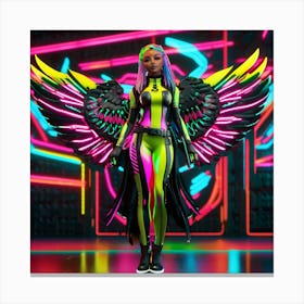 Neon Angel 13 Canvas Print