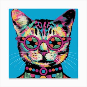 Cat With Glasses 1 Canvas Print