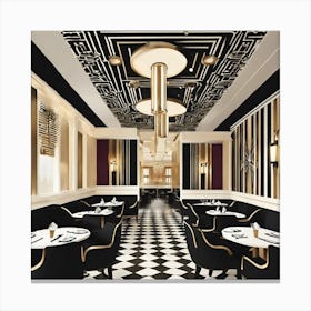 Deco Restaurant Canvas Print