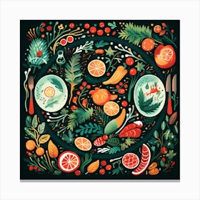 Christmas Plate Canvas Print