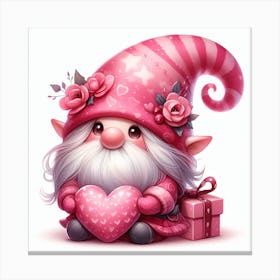 Valentine's day, Gnome 3 Canvas Print